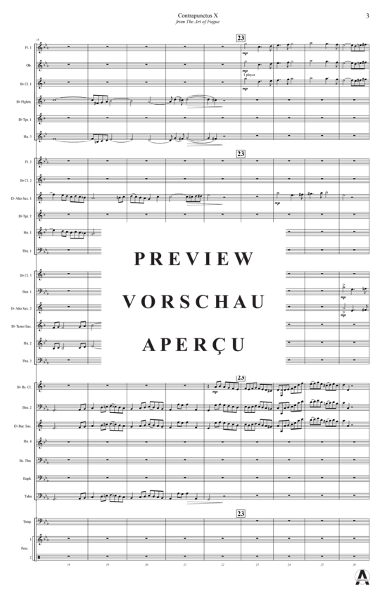 Produktgalerie: Seite 6 von 17 Contrapunctus 10 aus Kunst der Fuge , , (Concert Band)