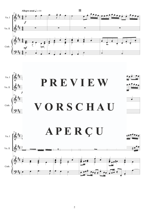 Produktgalerie: Seite 3 von 11 Trio Sonata No.9 in D-Dur Op.1, , 2 Violinen und Cembalo