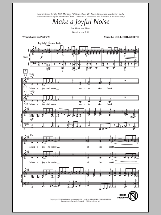 Produktgalerie: Seite 1 von 1 Make A Joyful Noise, Rollo Dilworth, Chor