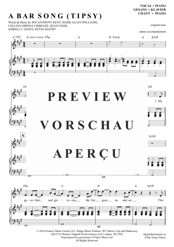 gallery: A Bar Song (Tipsy), Shaboozey, Klavierbegleitung und Gesang