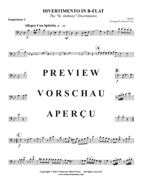 Product gallery: Page 16 of 21 Divertimento in B Flat , , (2x Baritone, 2x Tuba)