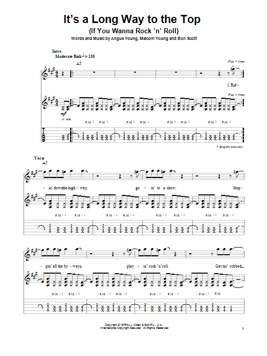 Produktgalerie: Seite 1 von 1 It's A Long Way To The Top (If You Wanna Rock 'N' Roll), AC/DC, Gitarre