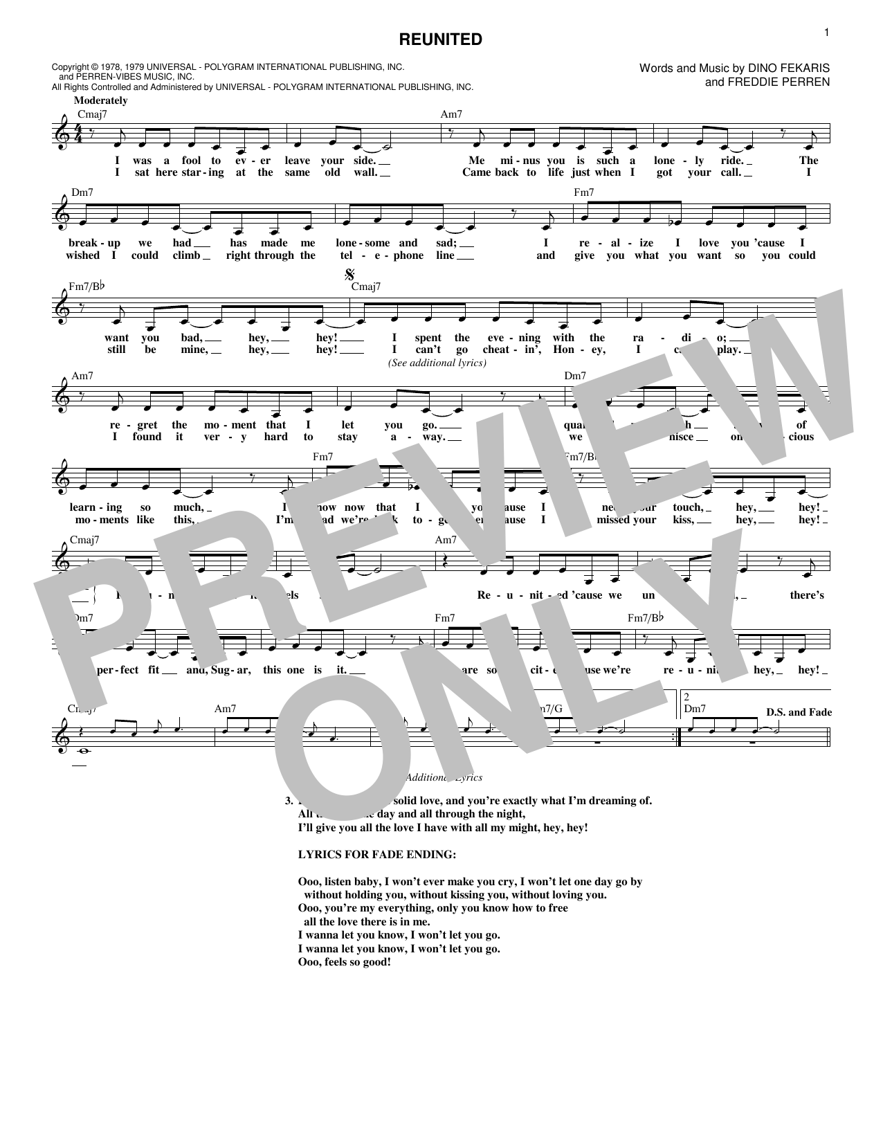 Produktgalerie: Seite 1 von 1 Reunited, Peaches & Herb, Melodieinstrument