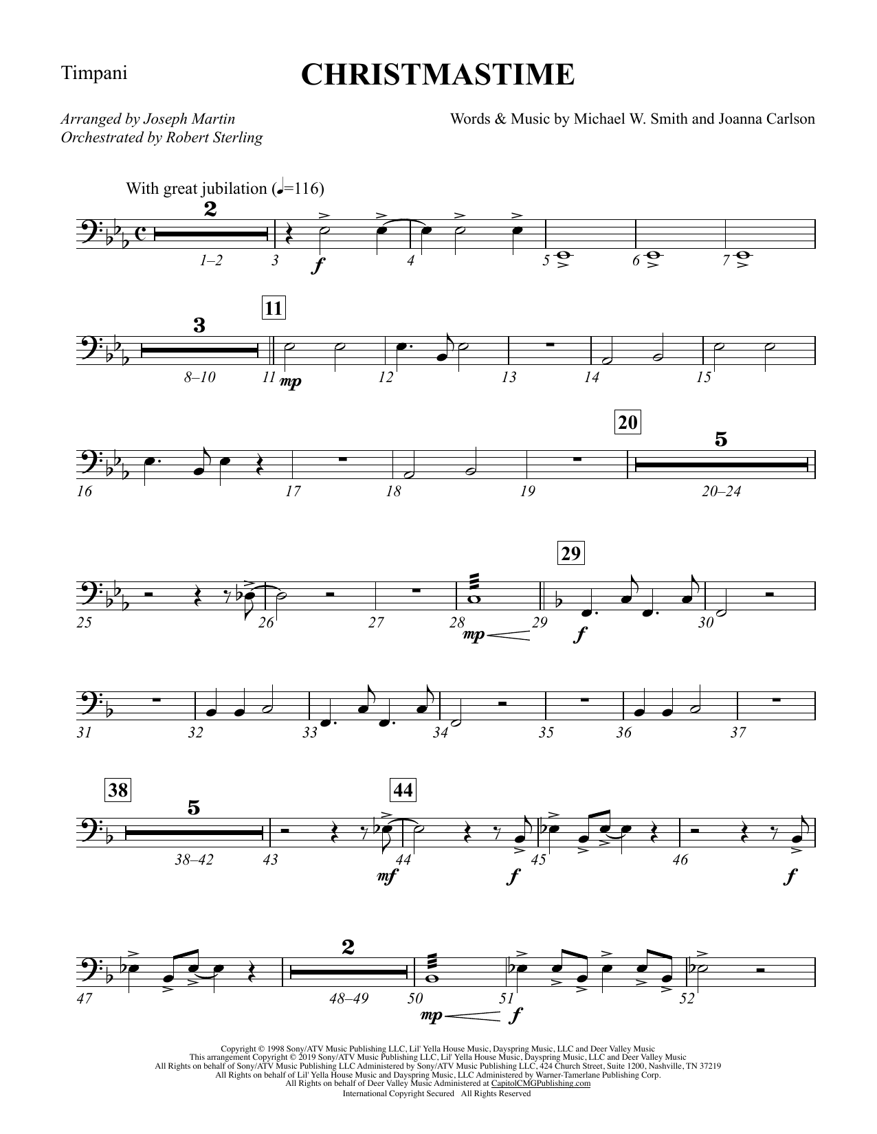 Product picture to: Christmastime (arr. Joseph M. Martin) - Timpani