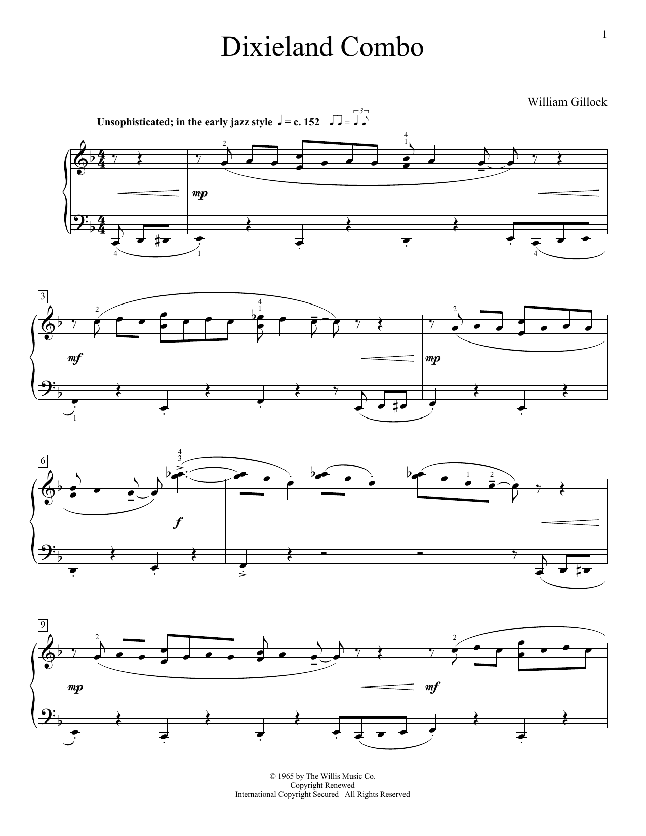 Produktgalerie: Seite 1 von 1 Dixieland Combo, William Gillock, Klavier