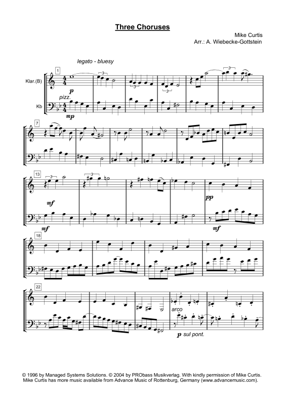 gallery: Seven Jazz and Ethnik Duos, , Klarinette in B und Kontrabass