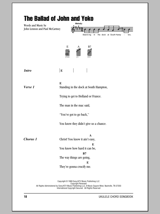 Product gallery: Page 1 of 1 The Ballad Of John And Yoko, The Beatles