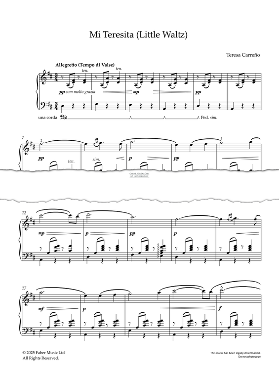 Produktgalerie: Seite 1 von 1 Mi Teresita (Little Waltz), Teresa Carreño, Klavier