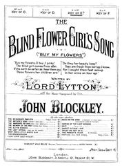 cover: The Blind Flower Girl's Song ("Buy My Flowers"), John Blockley, Gesang, Klavier