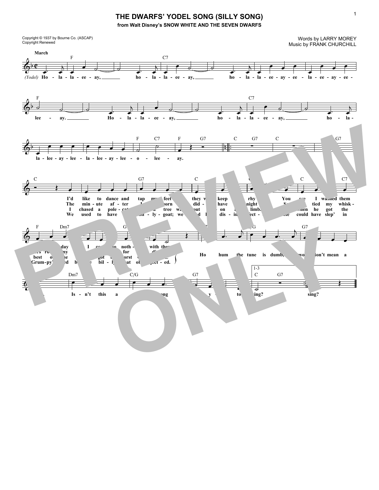 Product picture to: The Dwarfs' Yodel Song (Silly Song)