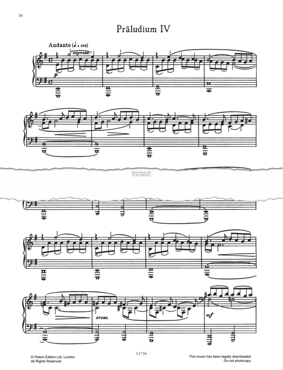 Product picture to: Prelude And Fugue No.4 (from 24 Preludes And Fugues Op. 87)