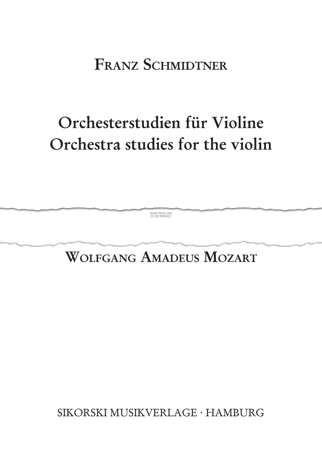 Product picture to: Orchestral Studies for Violin