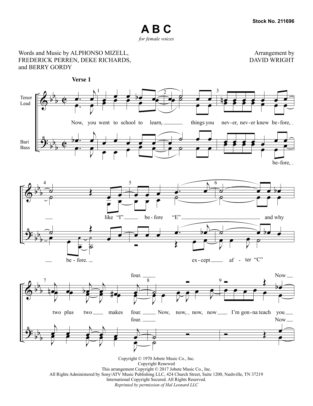 Produktgalerie: Seite 1 von 1 ABC (arr. David Wright), Jackson 5, Chor
