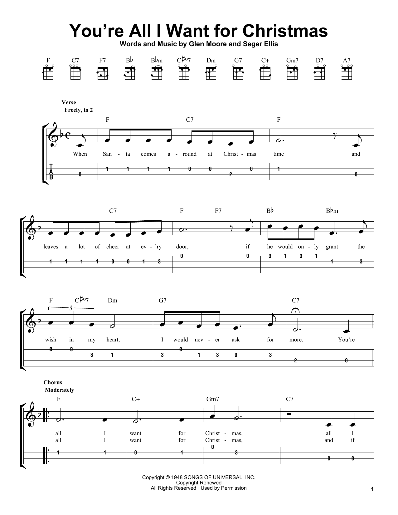 Product gallery: Page 1 of 1 You're All I Want For Christmas, Glen Moore & Seger Ellis