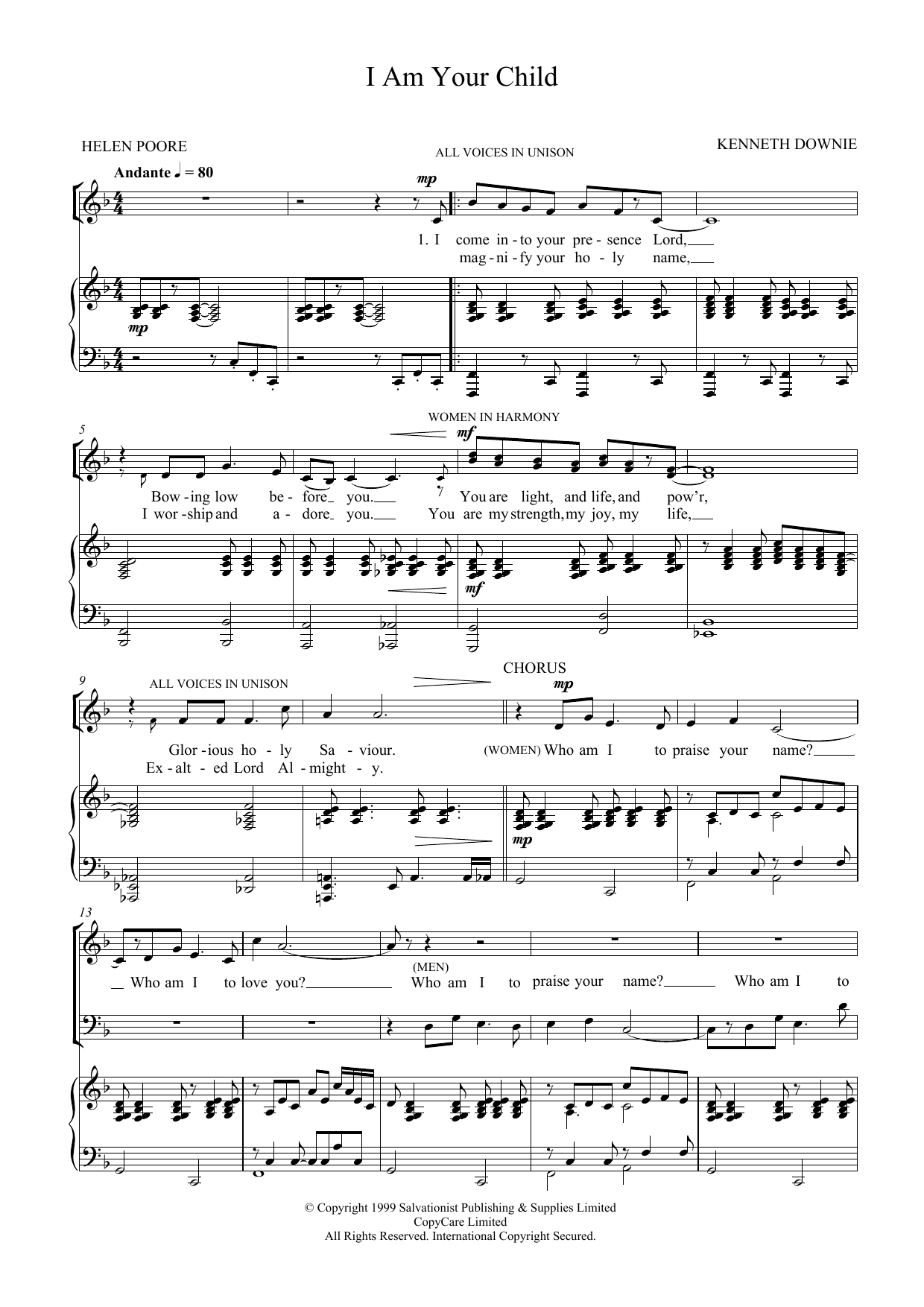 Produktgalerie: Seite 1 von 1 I Am Your Child, The Salvation Army, Chor