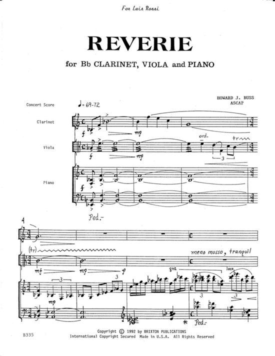 Product picture to: Reverie Howard J. Buss
