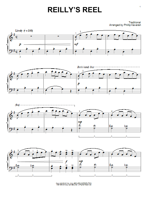 Product gallery: Page 1 of 1 Reilly's Reel (arr. Phillip Keveren), Traditional