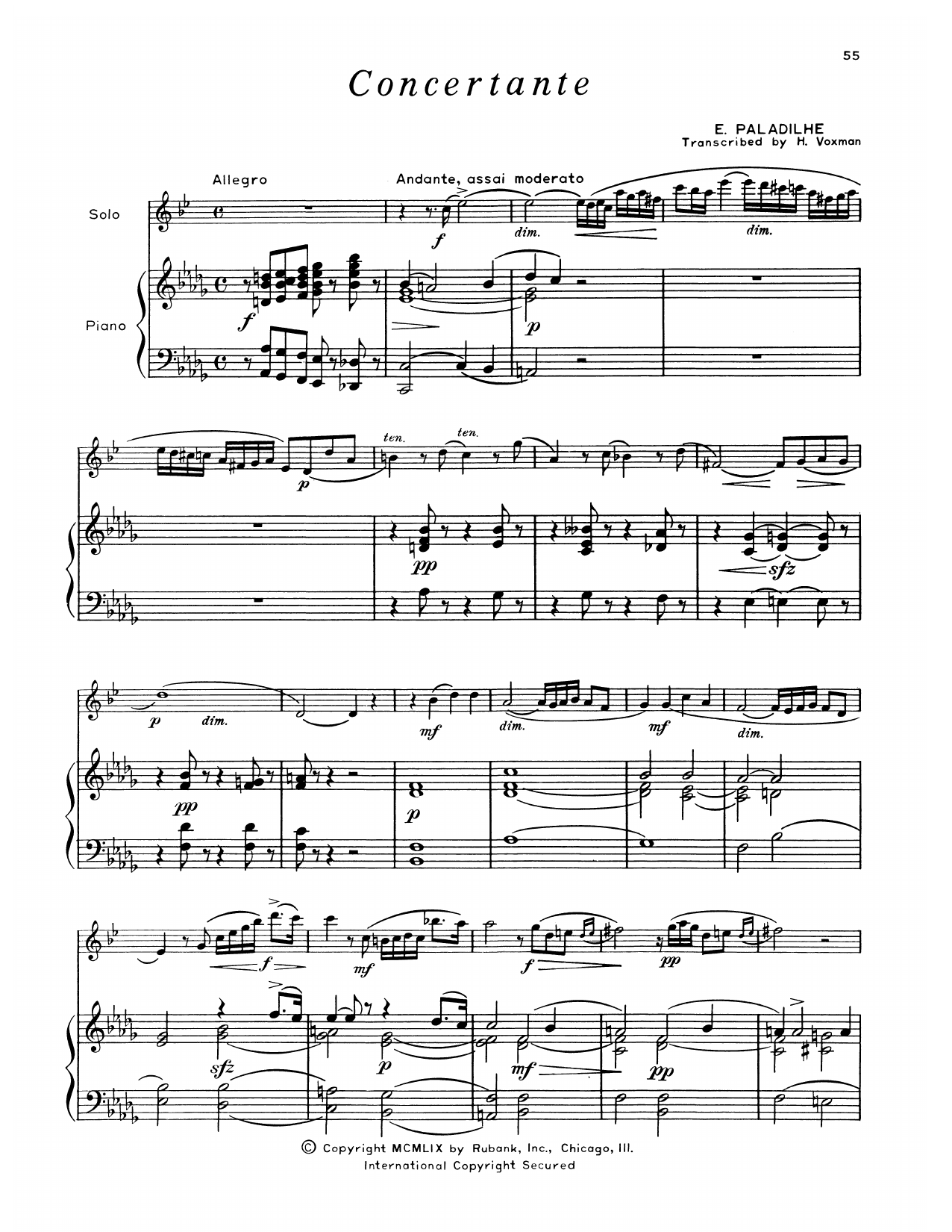 Product gallery: Page 1 of 1 Concertante, Emile Paladilhe