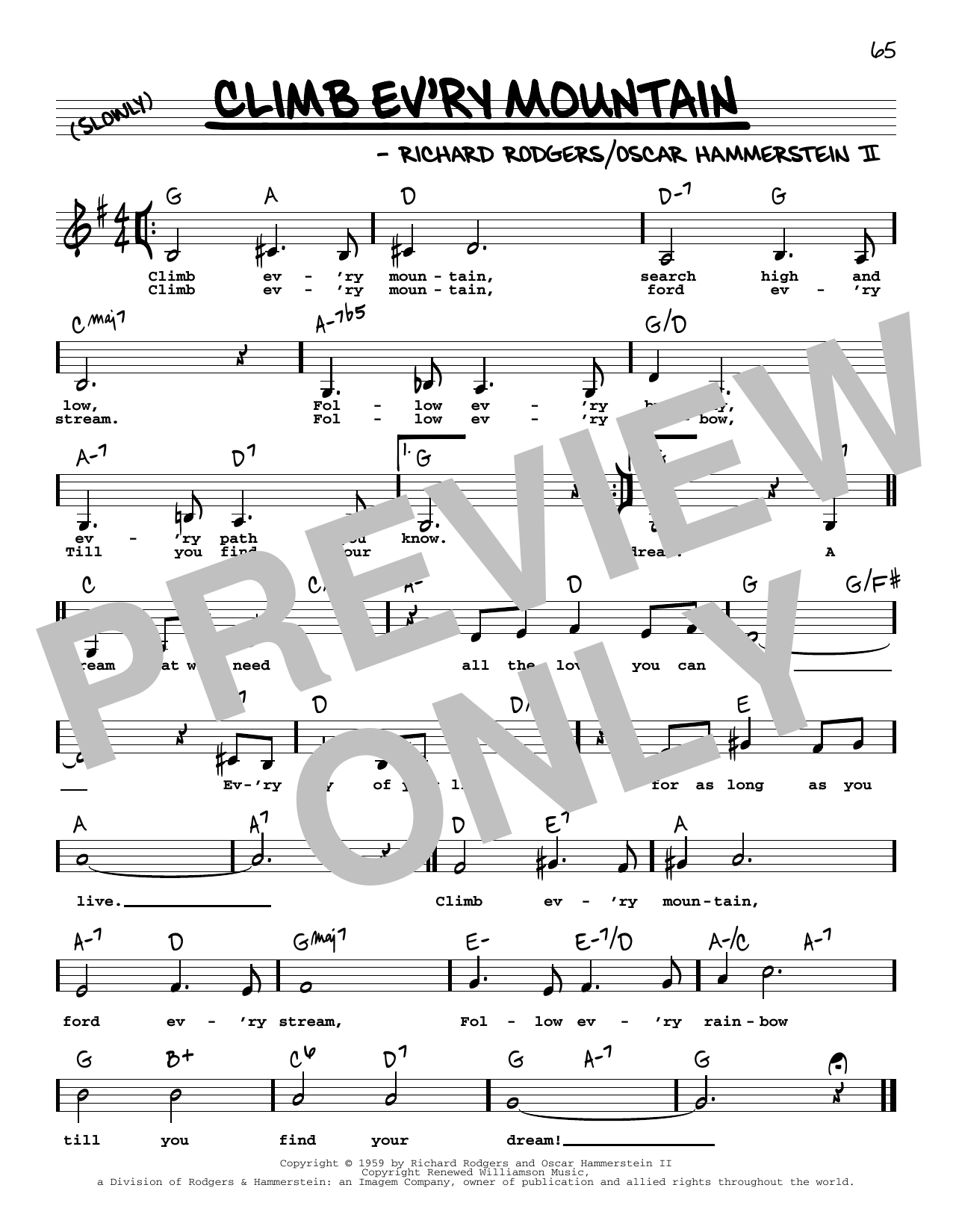 Produktbild zu: Climb Ev'ry Mountain (from The Sound Of Music) (Low Voice)