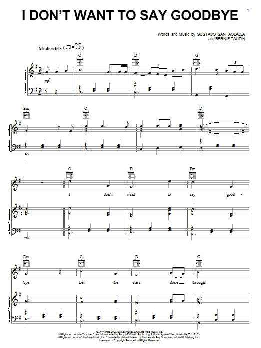Produktbild zu: I Don't Want To Say Goodbye