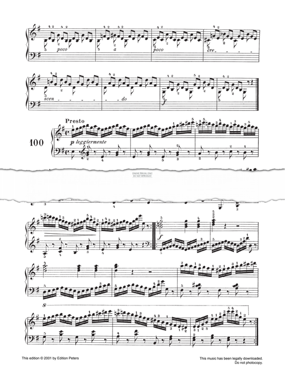 Produktgalerie: Seite 1 von 1 Presto Op. 139 No. 100, Carl Czerny, Klavier