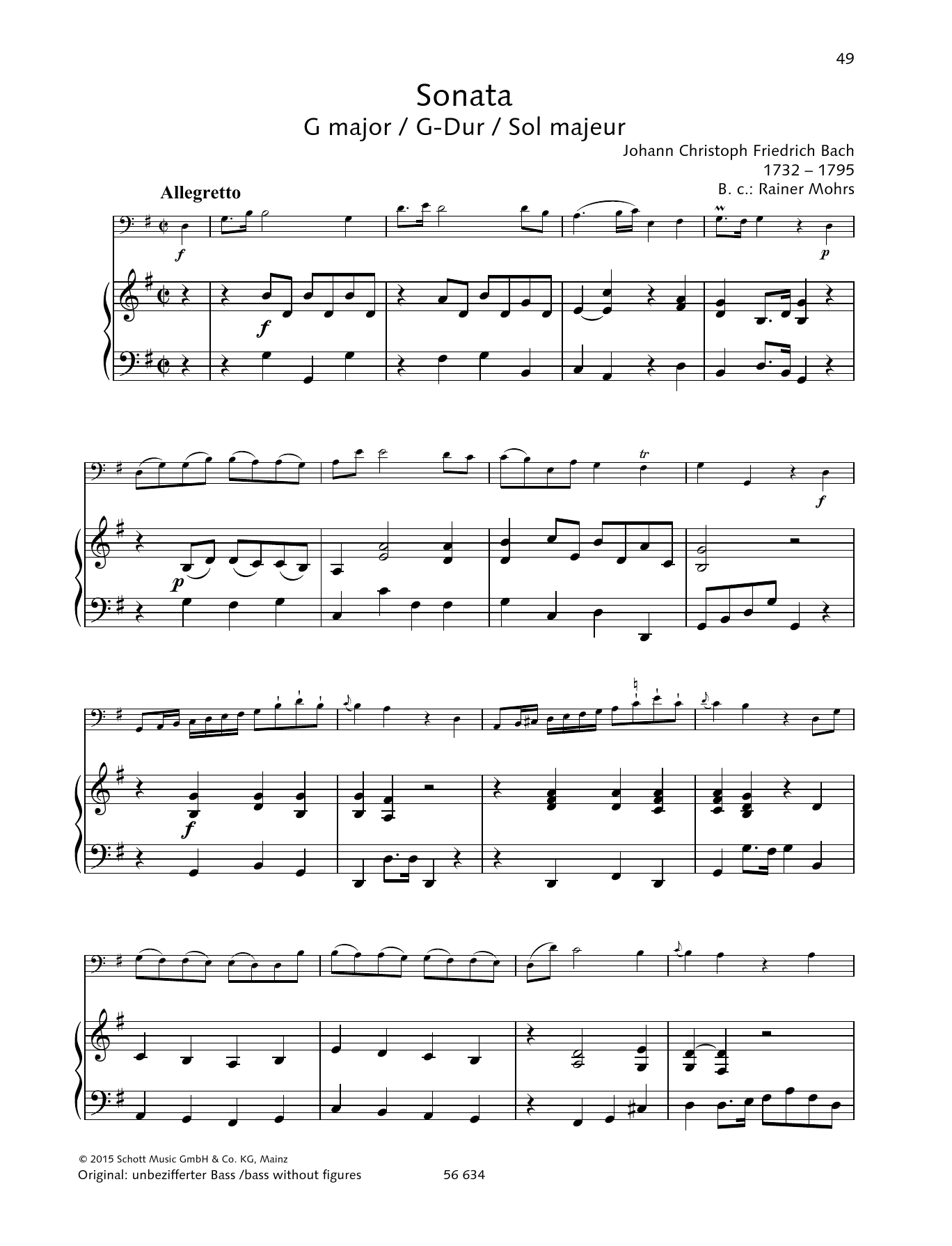 Produktbild zu: Sonata G Major