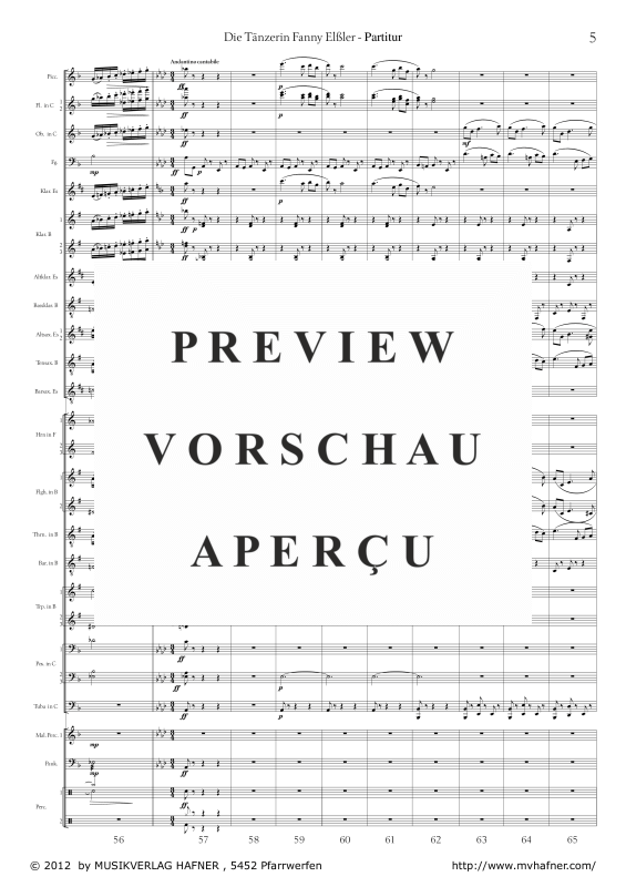 Product gallery: Page 10 of 11 Die Tänzerin Fanny Elßler, , (large wind orchestra)