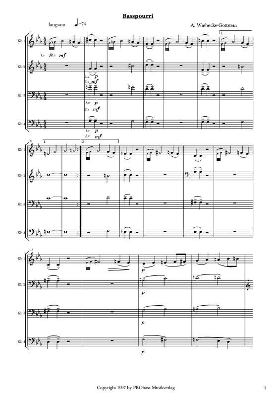 gallery: Basspourri, , Double Bass Quartet