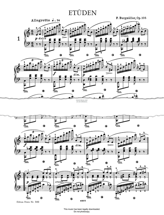 Produktbild zu: Allegretto (Op. 105 No. 1)