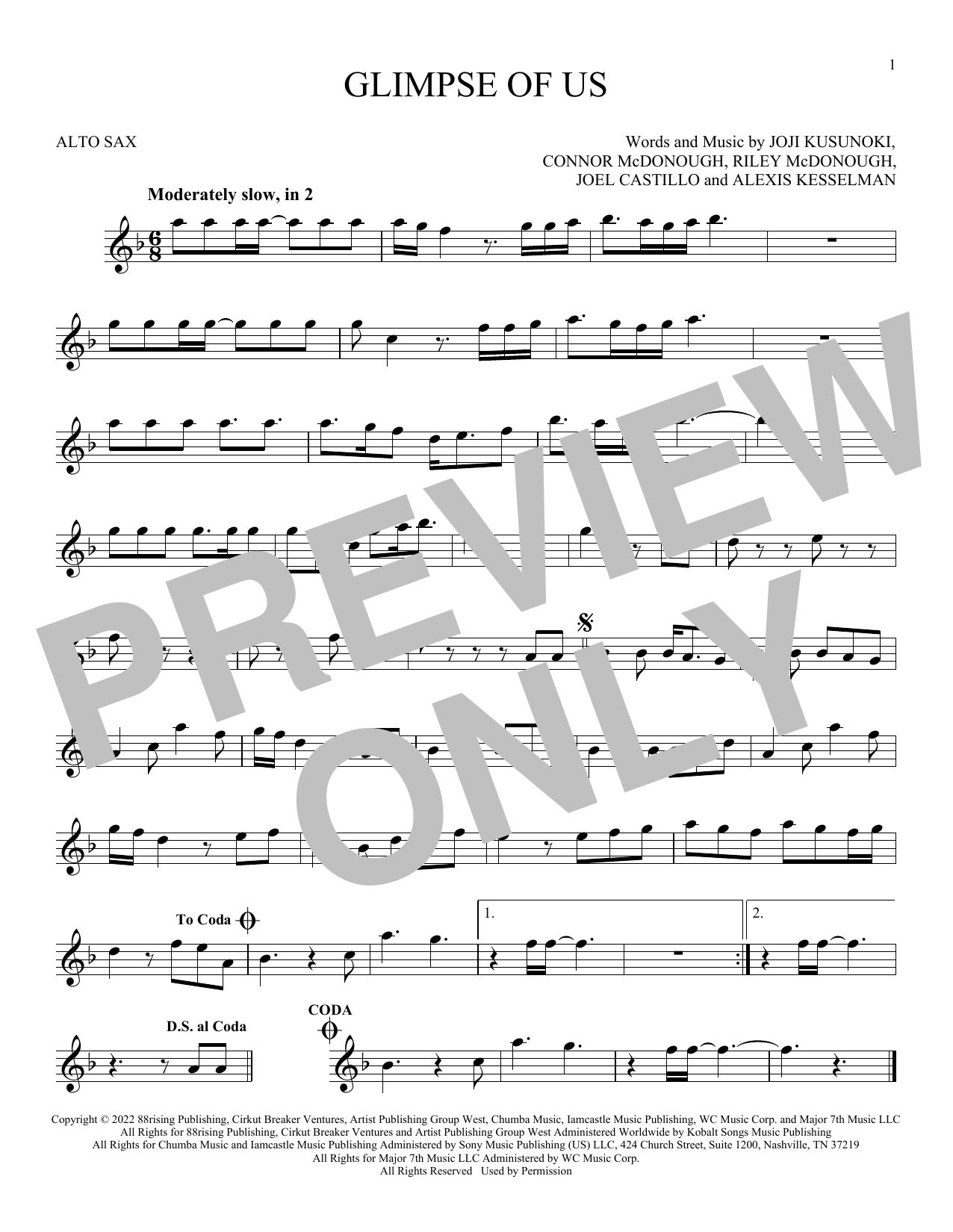 Product gallery: Page 1 of 1 Glimpse Of Us, Joji