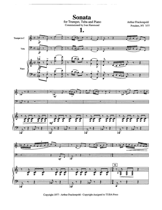 Produktbild zu: Sonata Arthur Frackenpohl