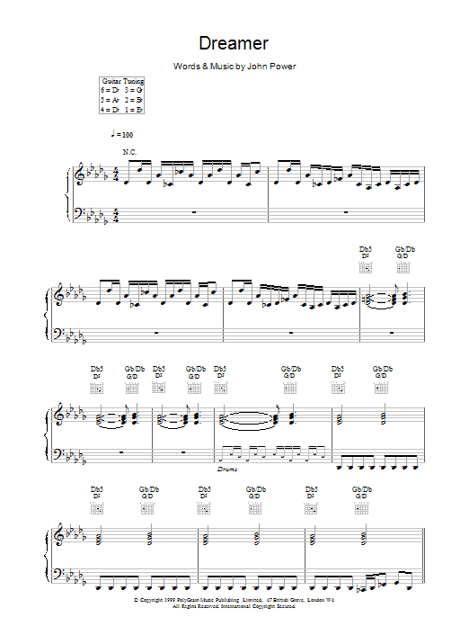 Produktgalerie: Seite 1 von 1 Dreamer, Cast, Gesang, Gitarre, Klavier