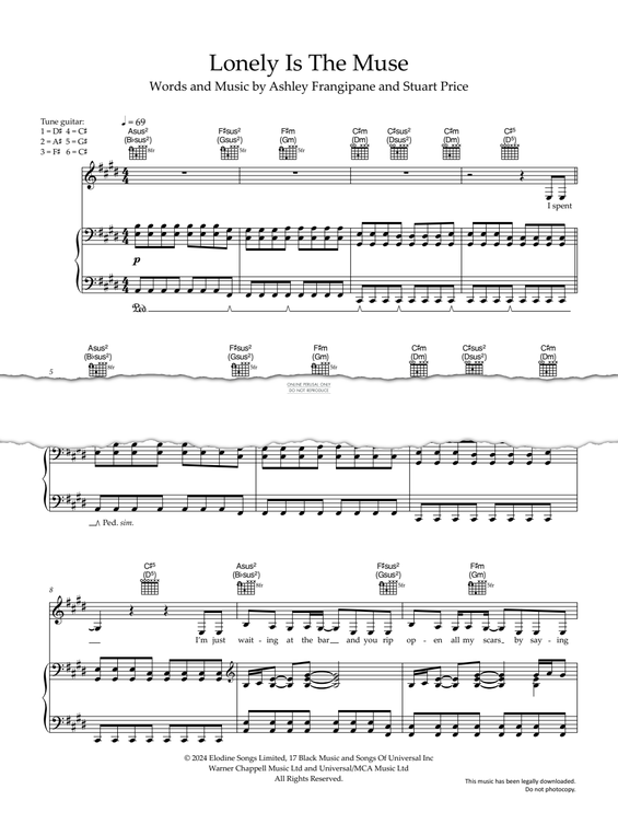 Produktgalerie: Seite 1 von 1 Lonely Is The Muse, Halsey, Gesang, Gitarre, Klavier