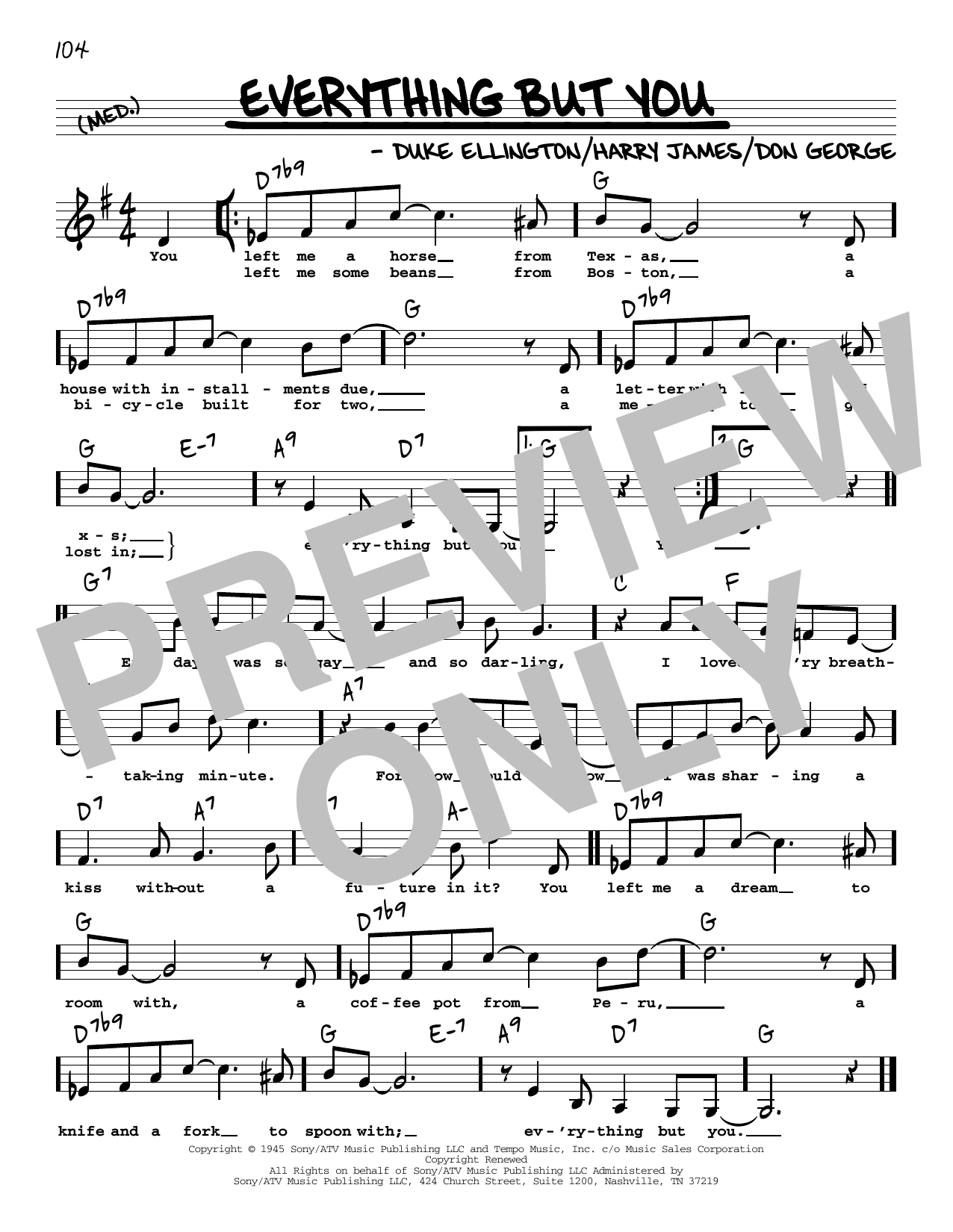 Produktbild zu: Everything But You (Low Voice)