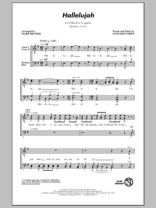 Produktgalerie: Seite 1 von 1 Hallelujah, Mark Brymer, Chor