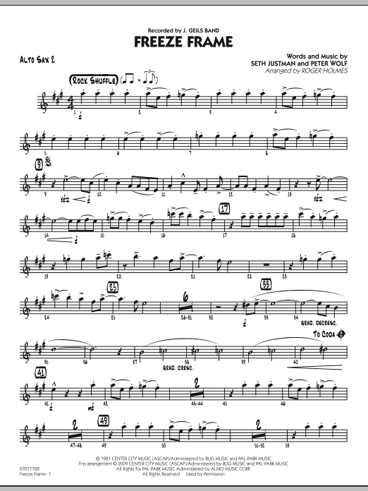 Produktgalerie: Seite 1 von 1 Freeze Frame - Alto Sax 2, J. Geils Band