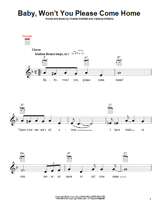 Product gallery: Page 1 of 1 Baby, Won't You Please Come Home, Bessie Smith