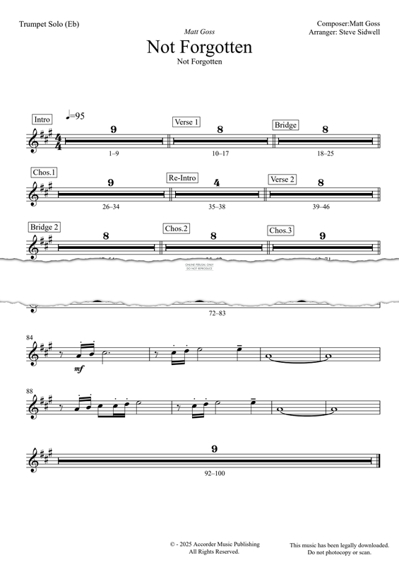 Produktgalerie: Seite 1 von 1 Not Forgotten, Matt Goss, Trompete
