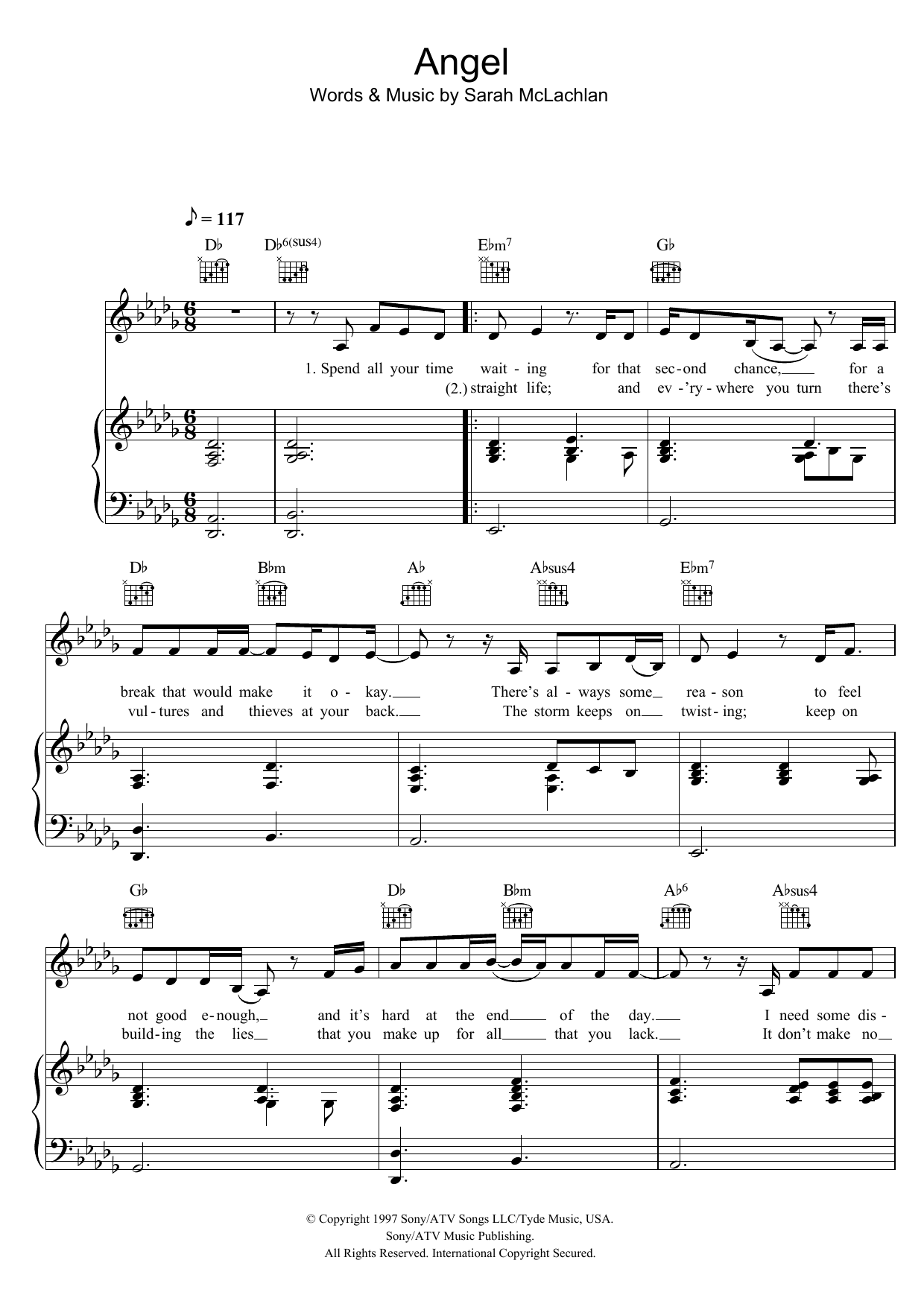 Produktgalerie: Seite 1 von 1 Angel, Sarah McLachlan, Gesang, Gitarre, Klavier