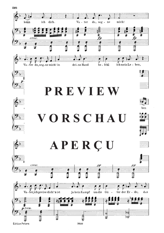 Product gallery: Page 4 of 5 Gebet während der Schlacht D.171, , Low Voice and Piano