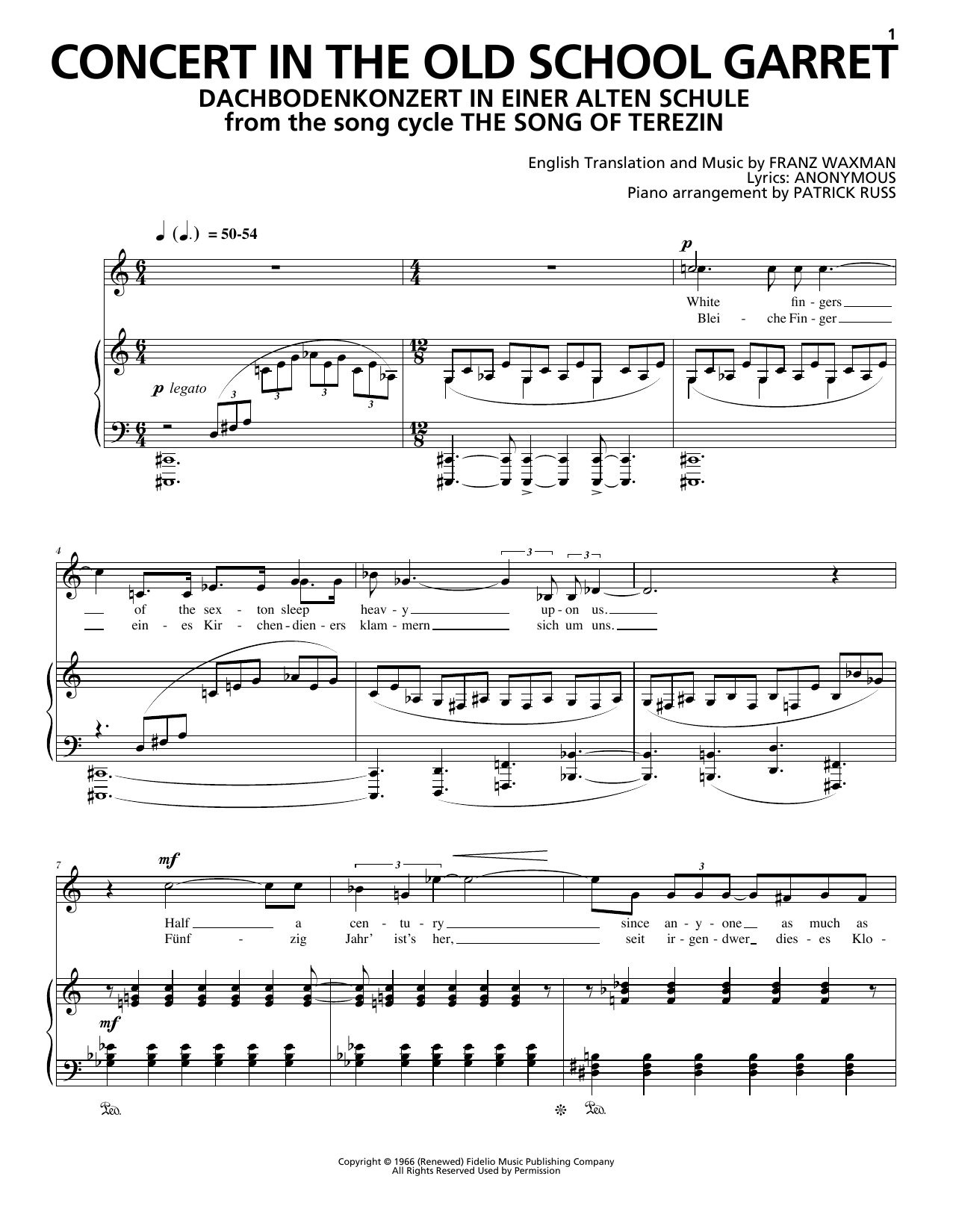 Product gallery: Page 1 of 1 Concert In The Old School Garret (Dachbodenkonzert In Einer Alten Schule), Franz Waxman