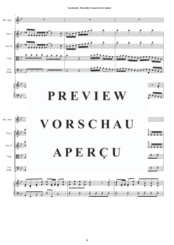 Produktgalerie: Seite 5 von 11 Recorder Concerto in G minor, , Altblockflöte und Kammerorchester