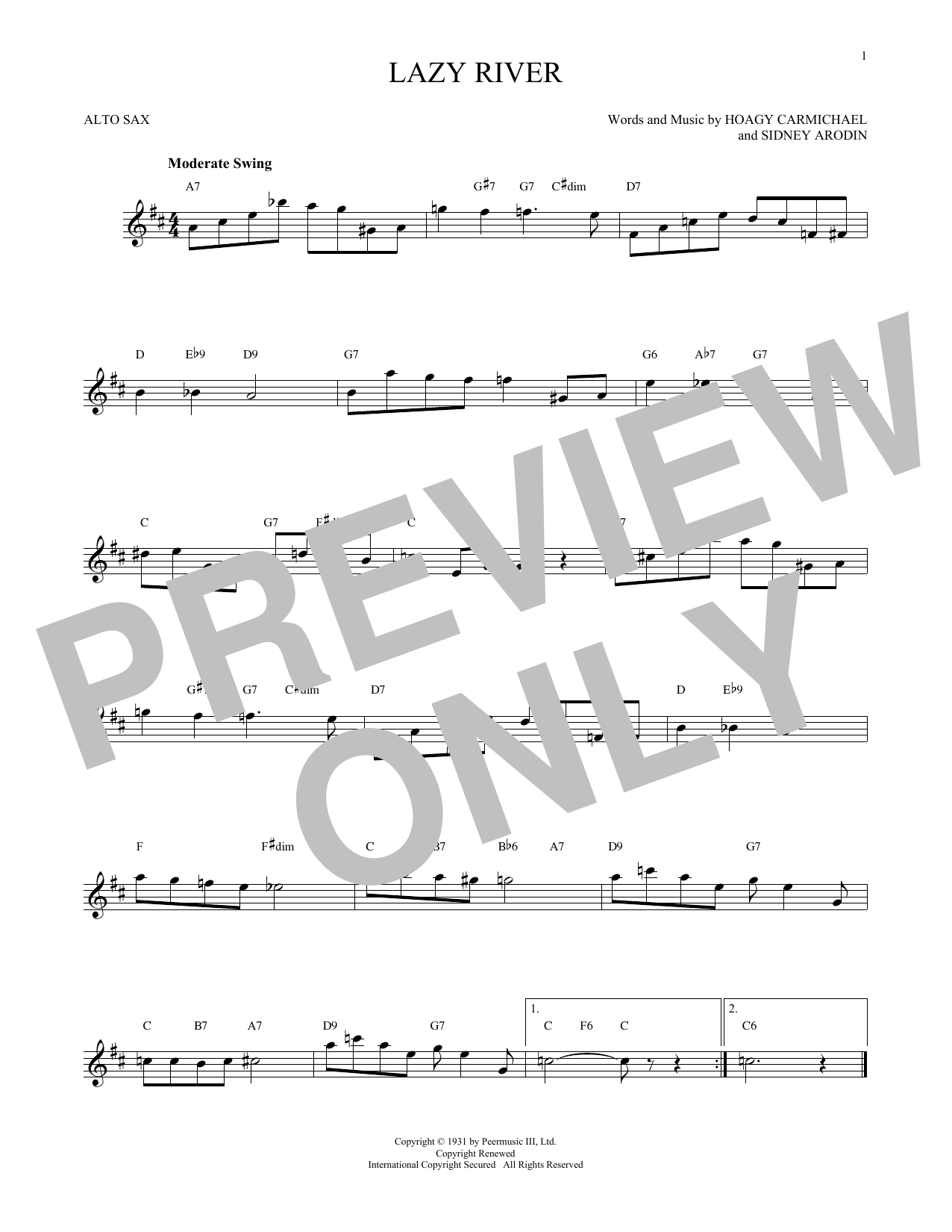 Product gallery: Page 1 of 1 Lazy River, Hoagy Carmichael