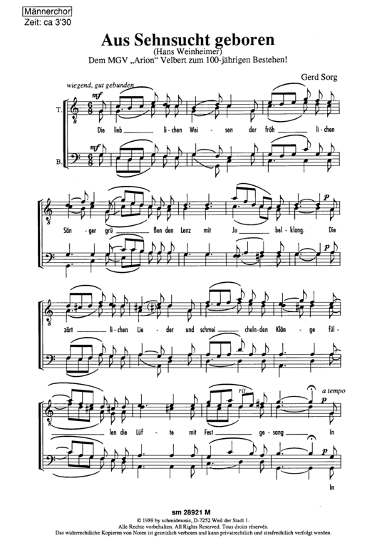 Product picture to: Aus Sehnsucht geboren Gerd Sorg