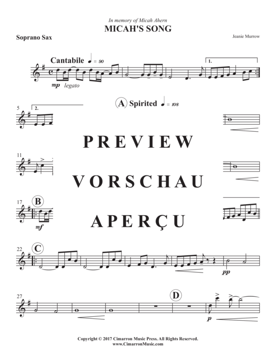 Product gallery: Page 12 of 21 Micha´s Song , , (Woodwind Ensemble SAAAATB)