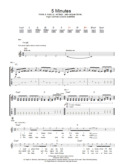 Produktgalerie: Seite 1 von 1 5 Minutes, The Stranglers, Gitarre