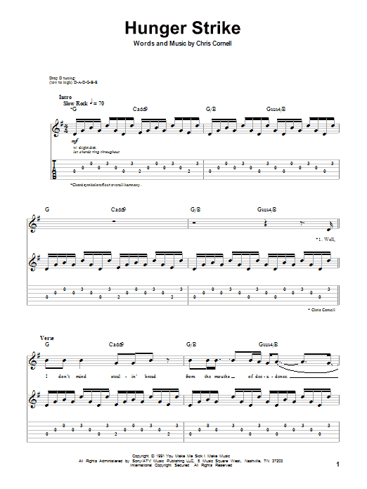Produktgalerie: Seite 1 von 1 Hunger Strike, Temple Of The Dog, Gitarre