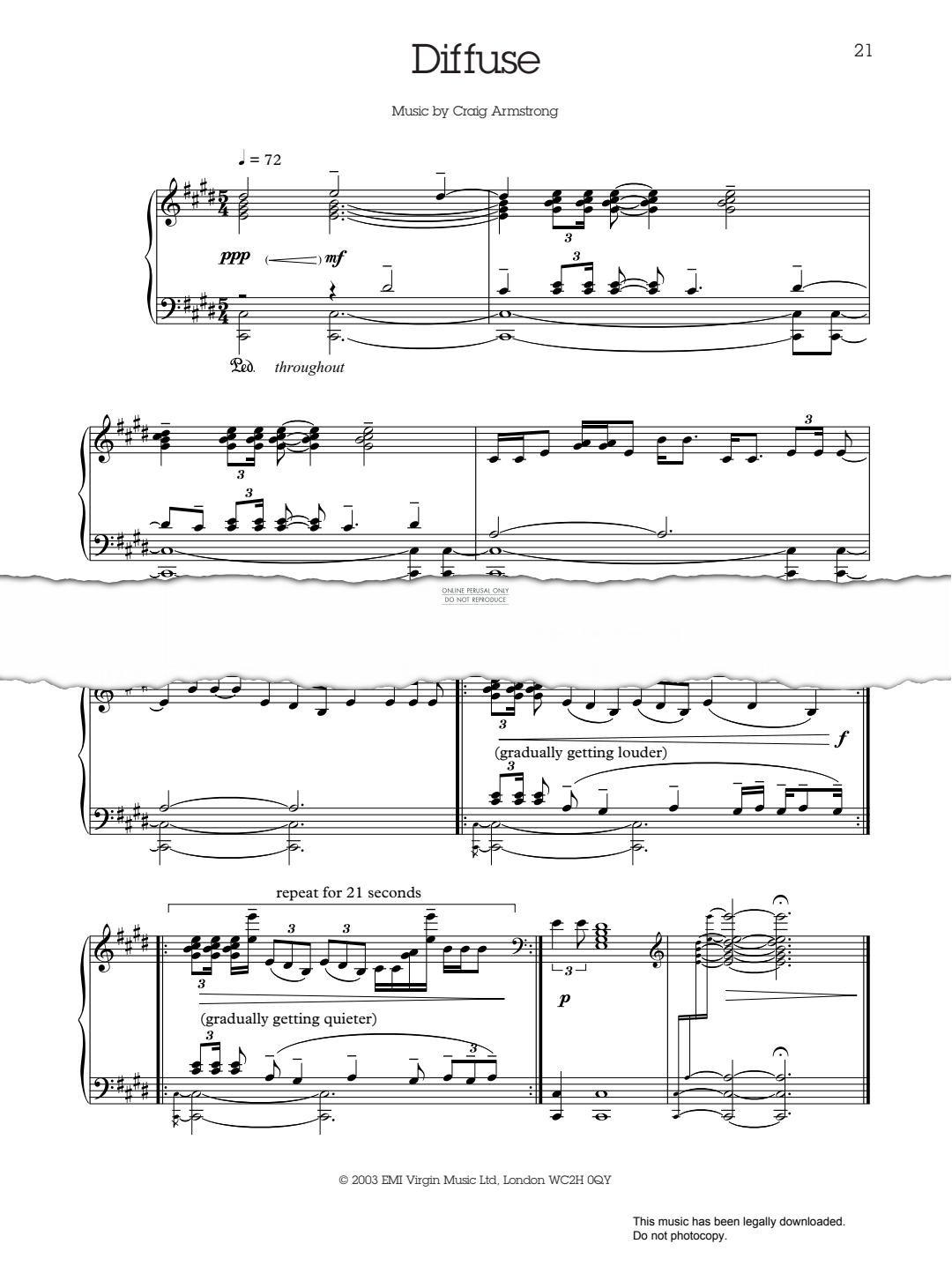 Produktgalerie: Seite 1 von 1 Diffuse, Craig Armstrong, Klavier