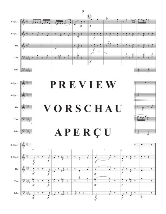 Produktgalerie: Seite 7 von 17 Hungarian Dance No. 5 , , (Blechbläser Quintett)