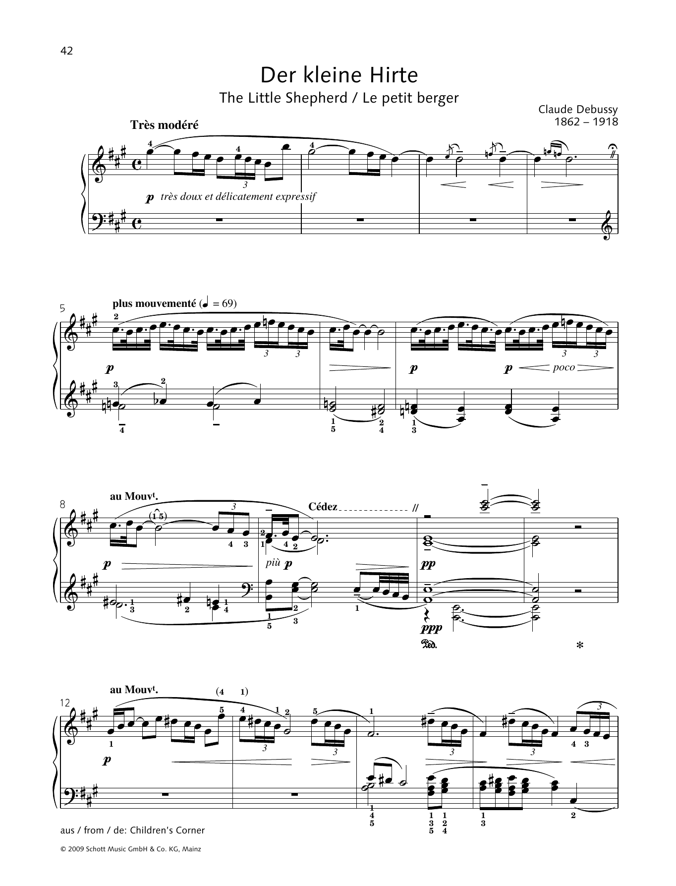 Product gallery: Page 1 of 1 The Little Shepherd, Claude Debussy